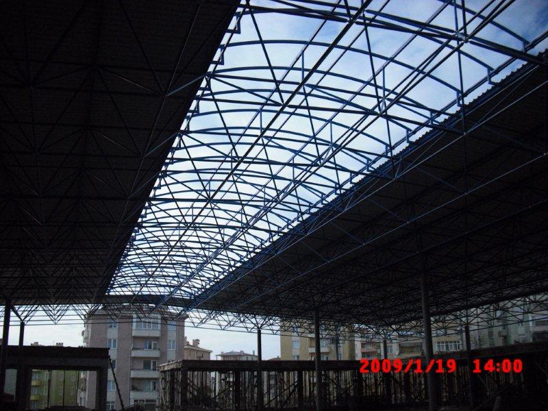 Sinop Belediyesi Aşiyan Pazar Yeri Uzay Sistem çatı ve kaplaması yapılması