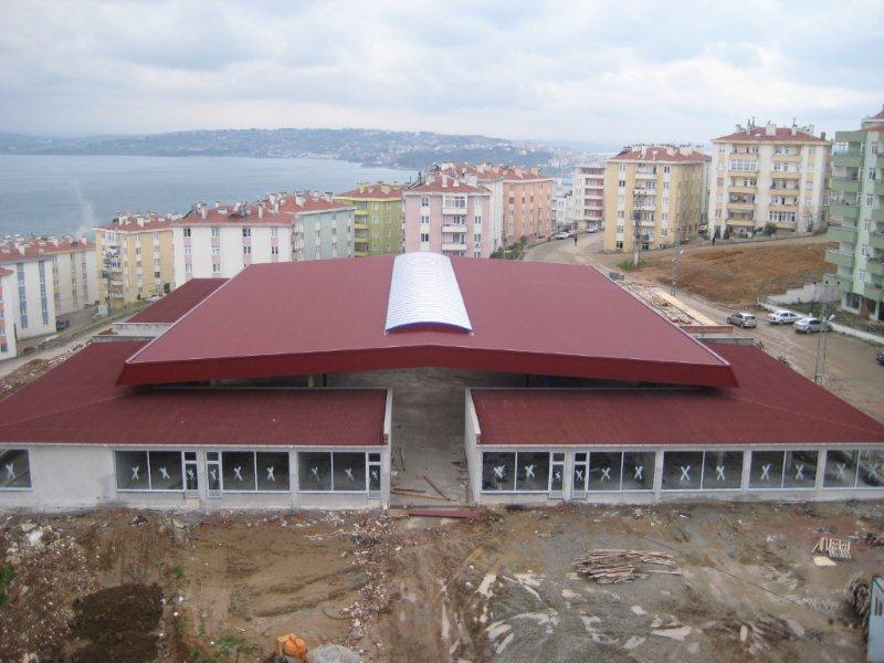 Sinop Belediyesi Aşiyan Pazar Yeri Uzay Sistem çatı ve kaplaması yapılması